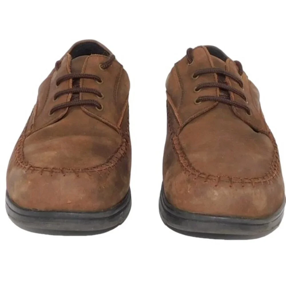 Mountain Breezes Brown Suede/Leather Lace-up Loafer